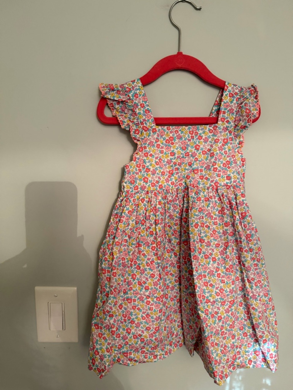Floral Ruffle-Sleeveless Sun Dress - Pink Floral Girls 2T